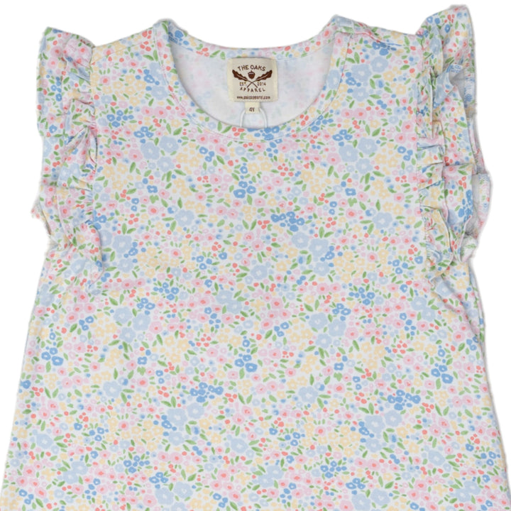 Daisy Blue Floral Dress at shopthatstore, close up 3