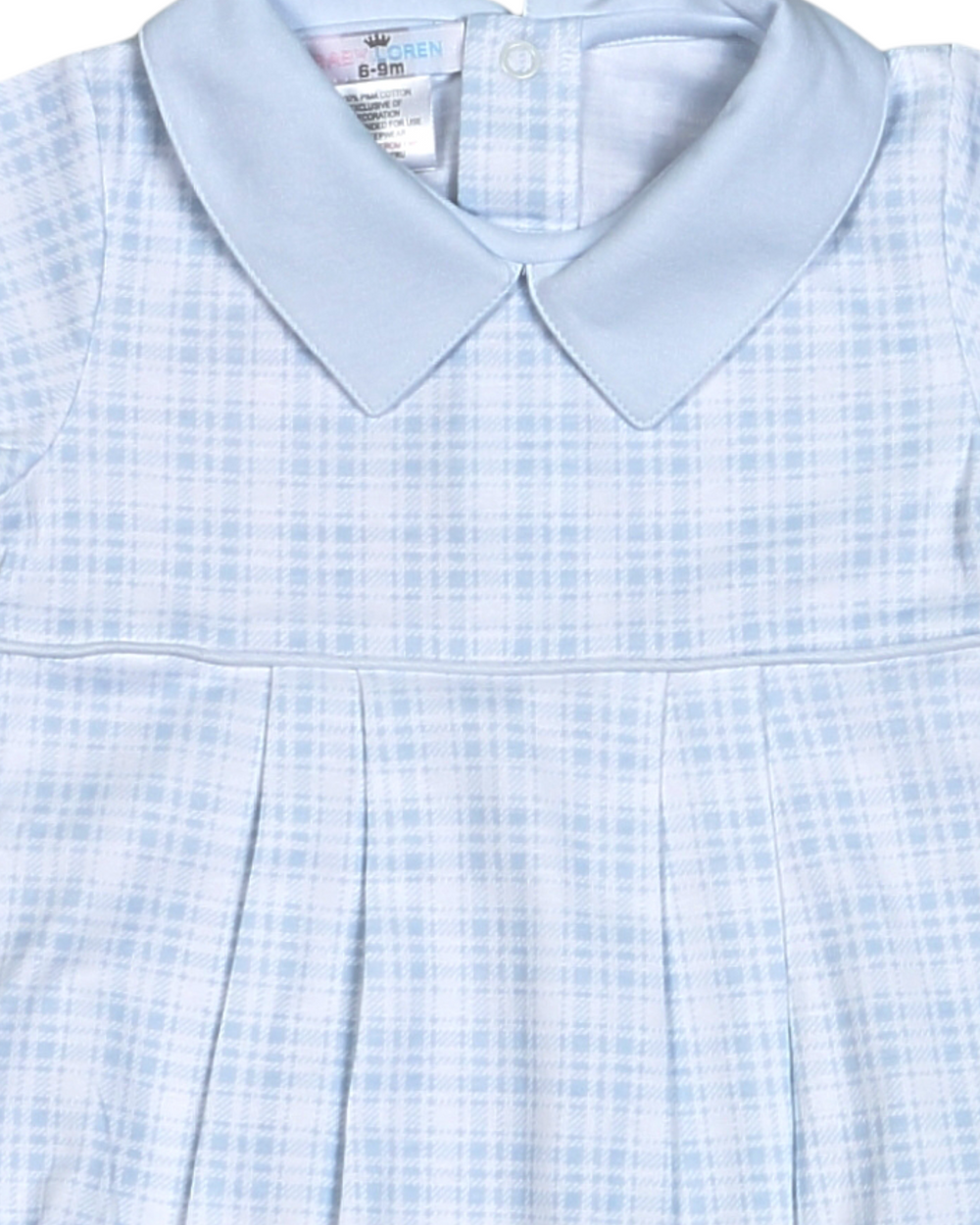 Casey Blue Plaid Pima Boys Bubble, That Store, close up