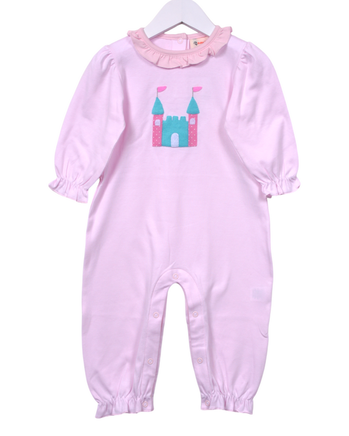 Castle Felt Applique Pink Stripe Girls Romper, Shop That Store