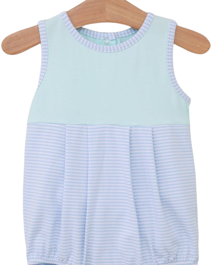 Charlie Boys Bubble- Light Blue Stripe/Light Mint, That Store, close up