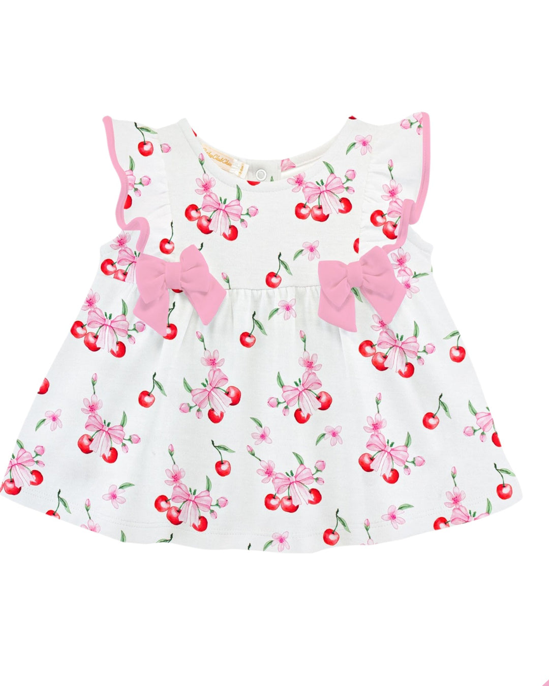 Cherry With Bows Printed Girls Bloomer Set, That Store, close