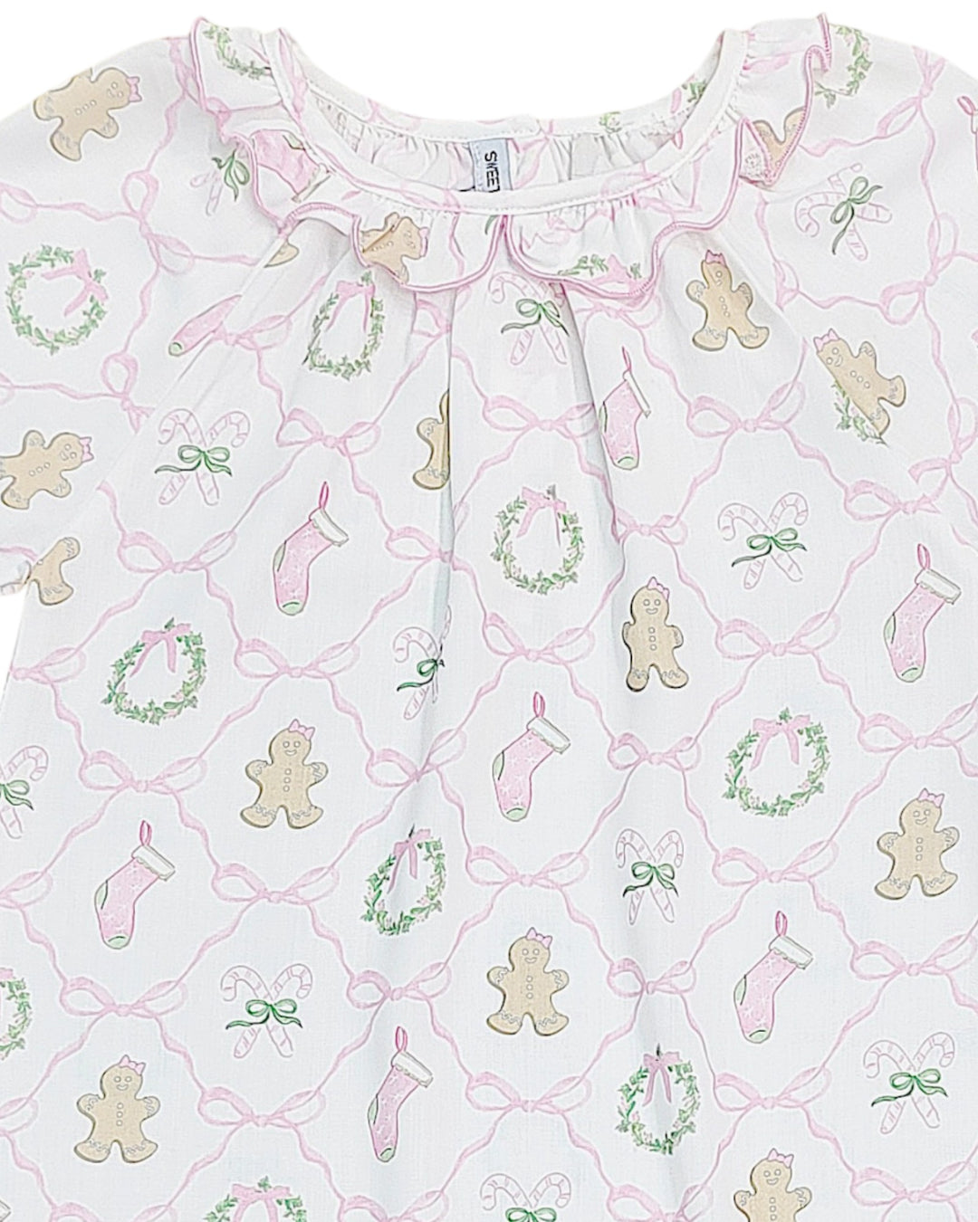 Christmas Bow Trellis Girls Gown