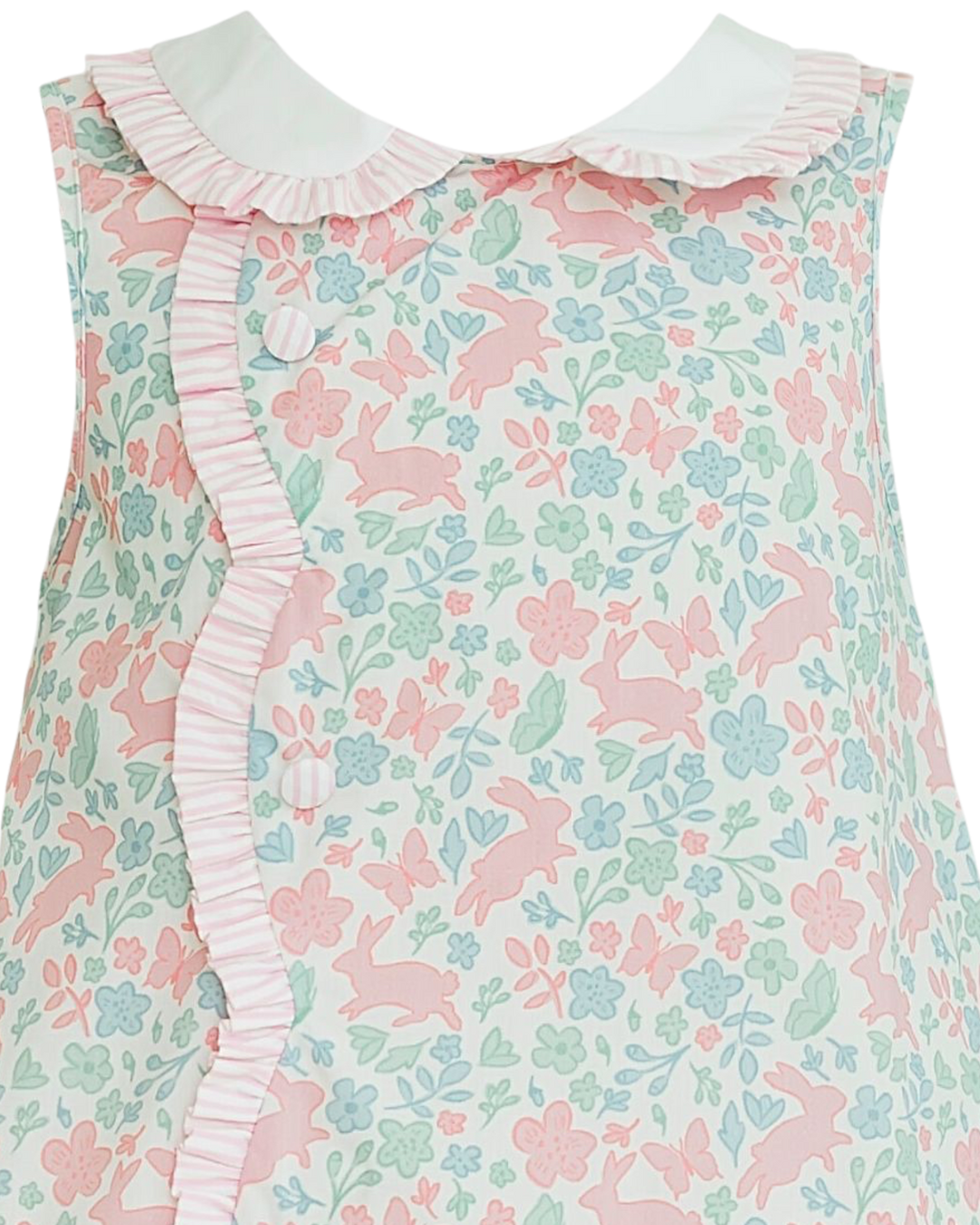 Claire Bunny Floral Print Scallop Dress