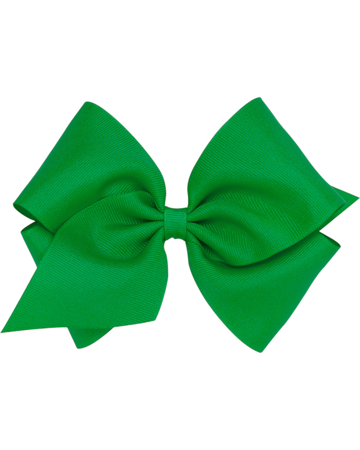 Classic Grosgrain Alligator Clip Hair Bow- Small, green