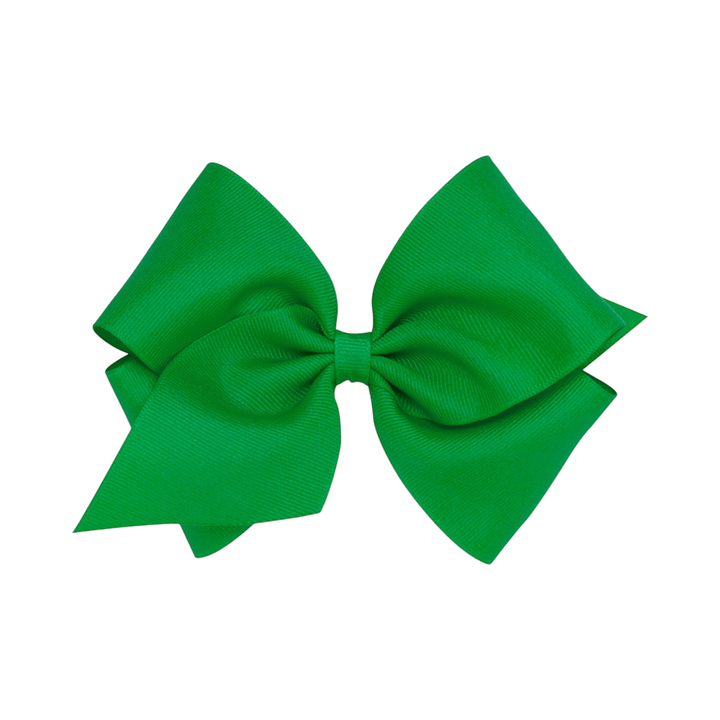 Classic Grosgrain Alligator Clip Hair Bow- Small, green