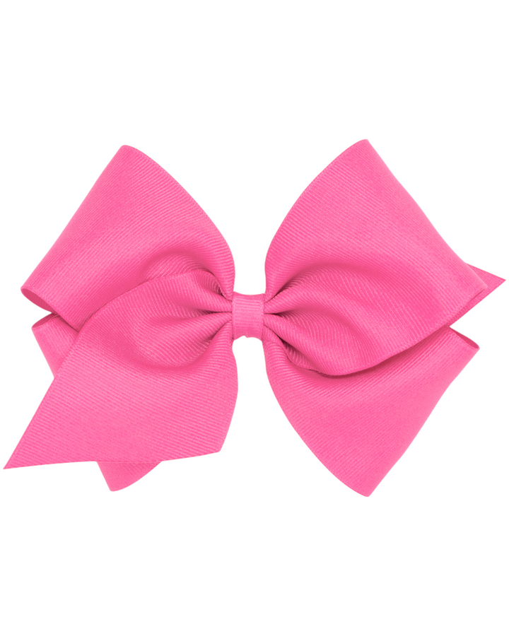 Classic Grosgrain Alligator Clip Hair Bow- Small, hot pink