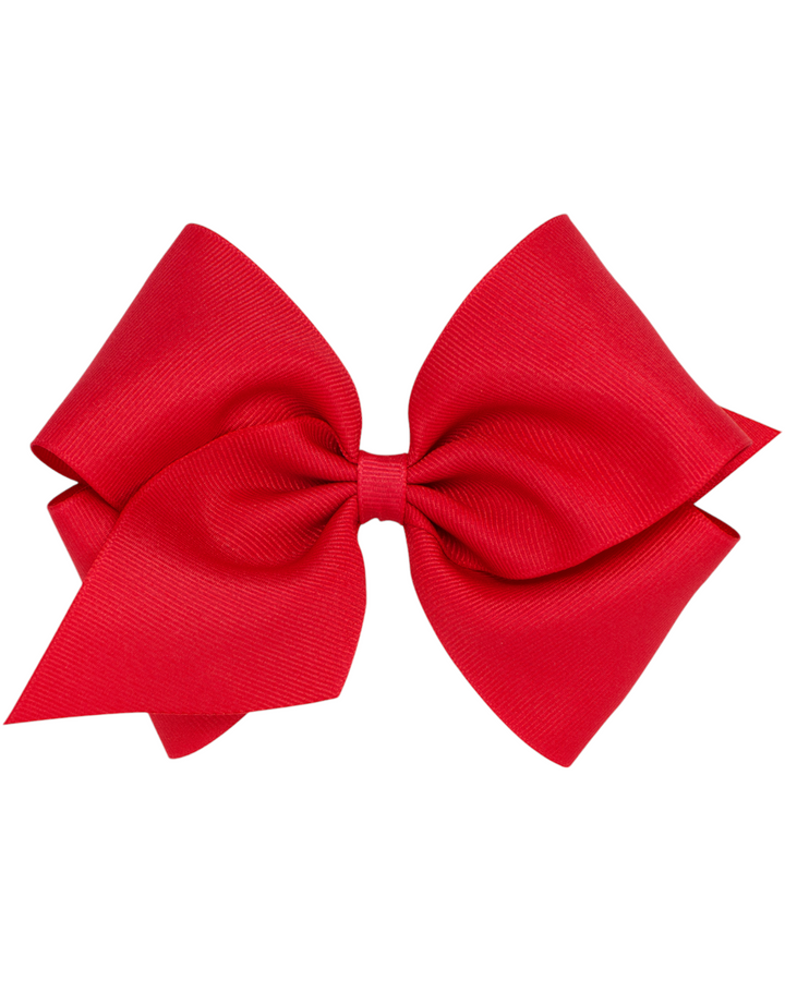 Classic Grosgrain Alligator Clip Hair Bow- Small, red