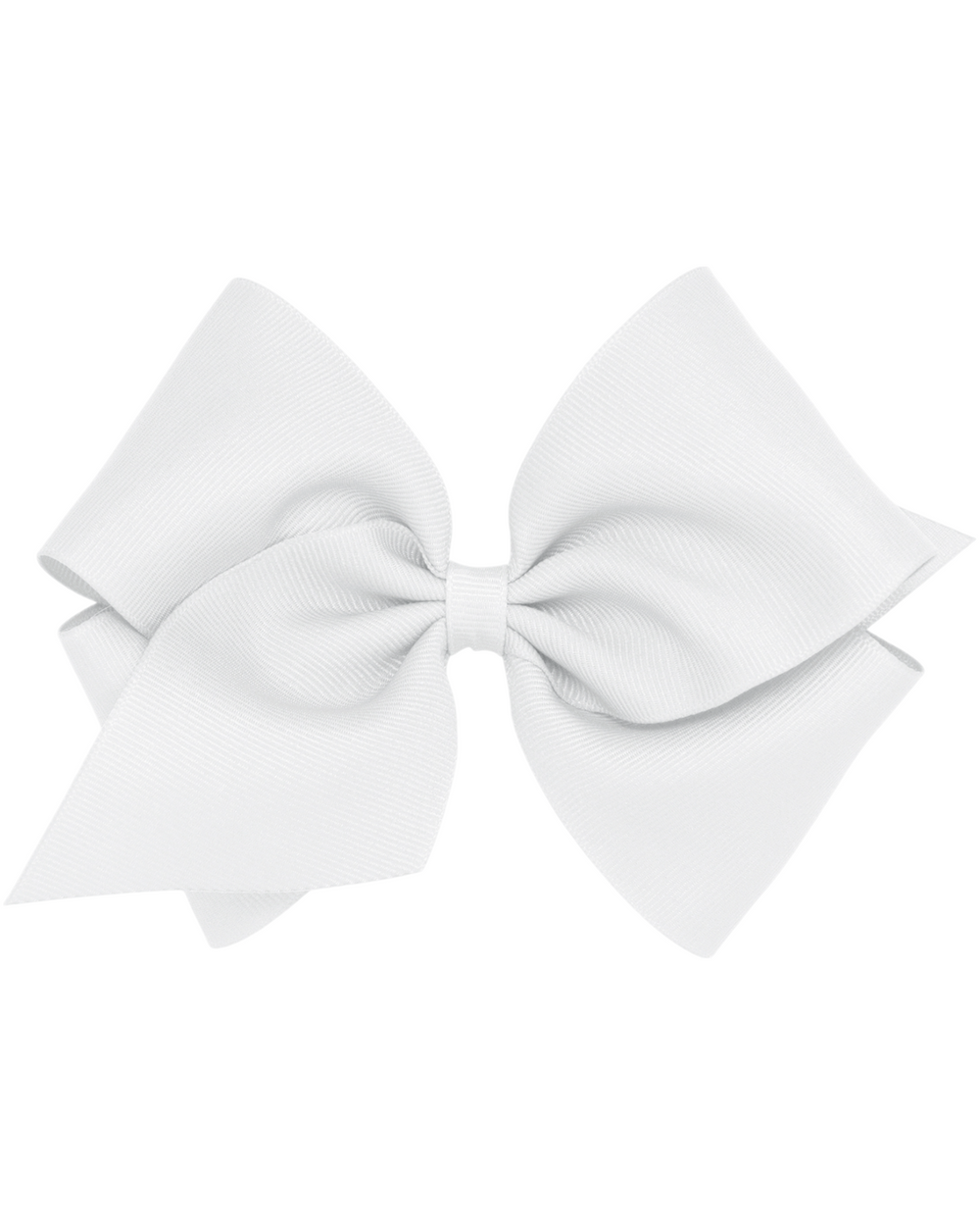 Classic Grosgrain Alligator Clip Hair Bow- Small,white
