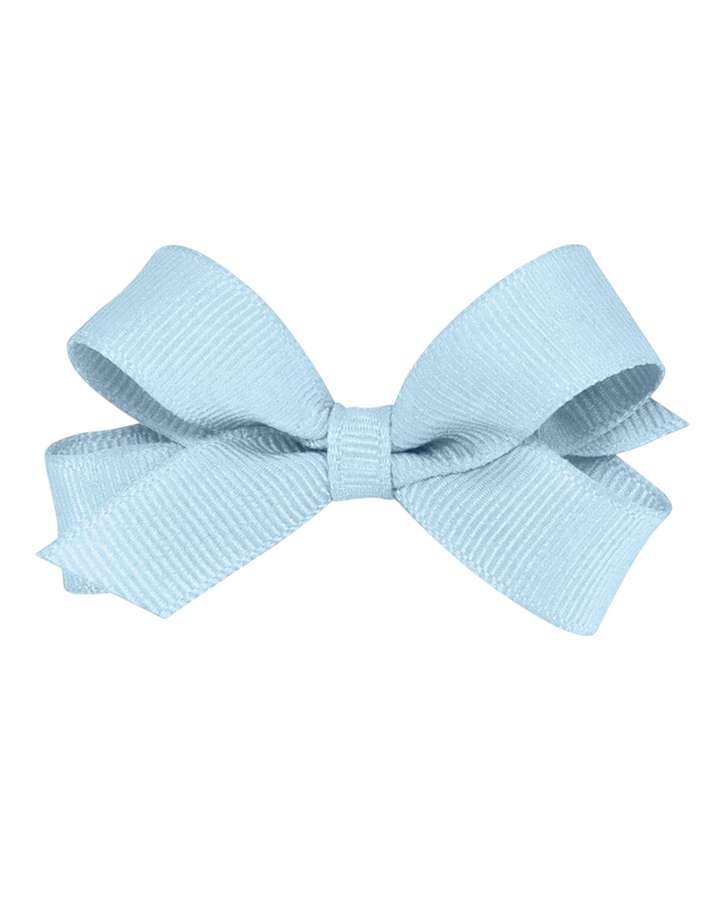 Classic Grosgrain Alligator Clip Hair Bow- Tiny, millenium blue