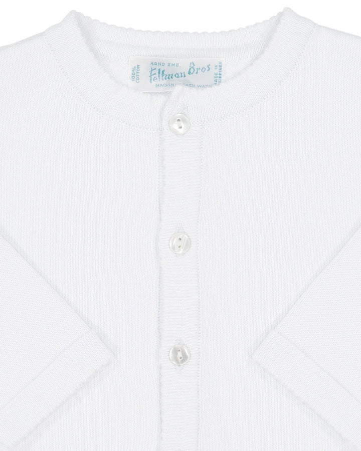Classic Knit White Cardigan