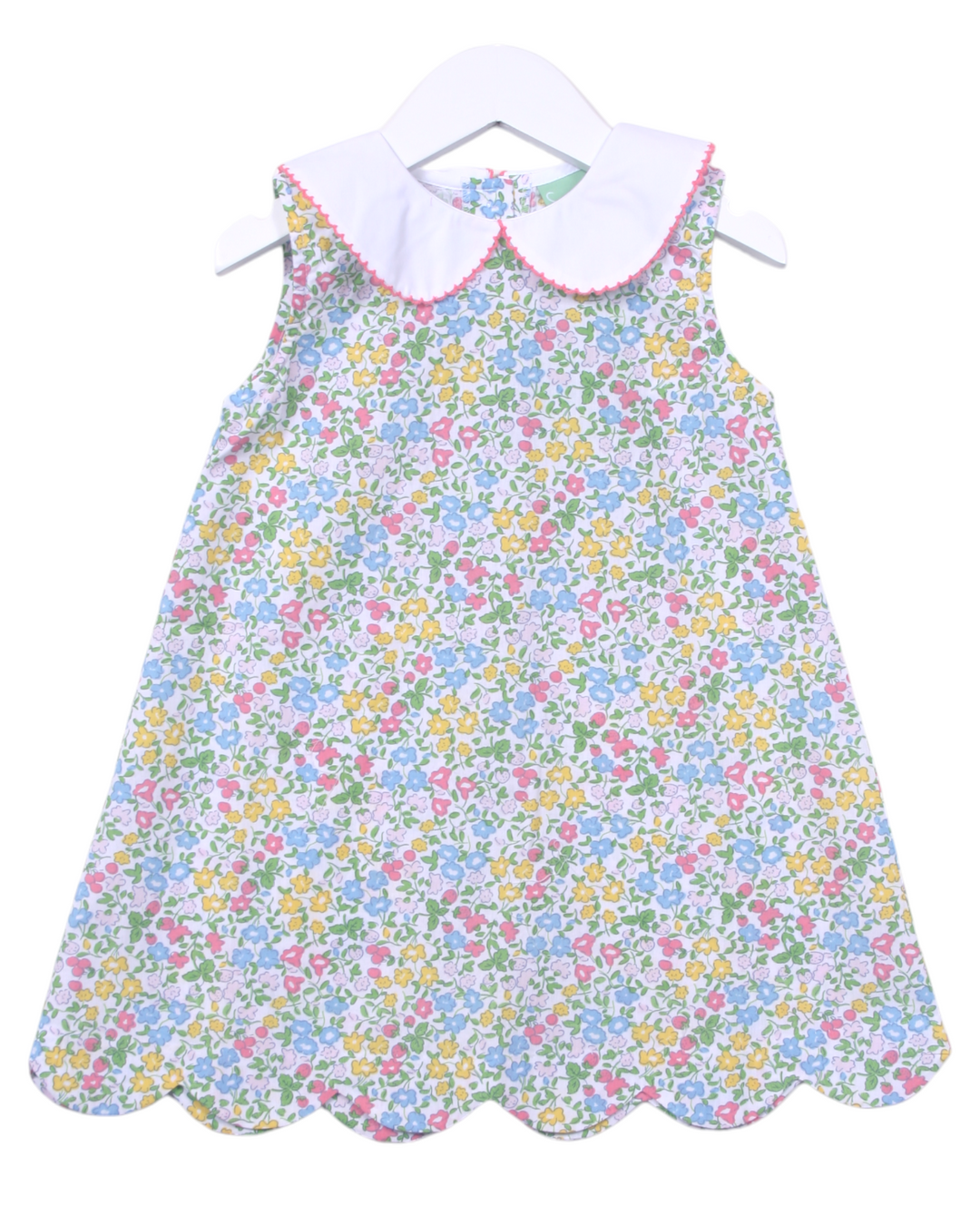 Coral Floral Scallop Aline Dress, That Store, front