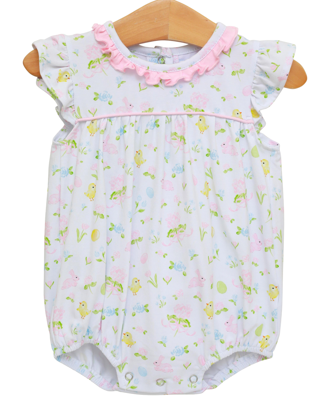 Cottontail Girls Pink Ruffle Angel Wing Bubble, that store, front