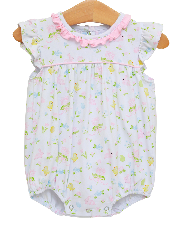 Cottontail Girls Pink Ruffle Angel Wing Bubble, that store, front