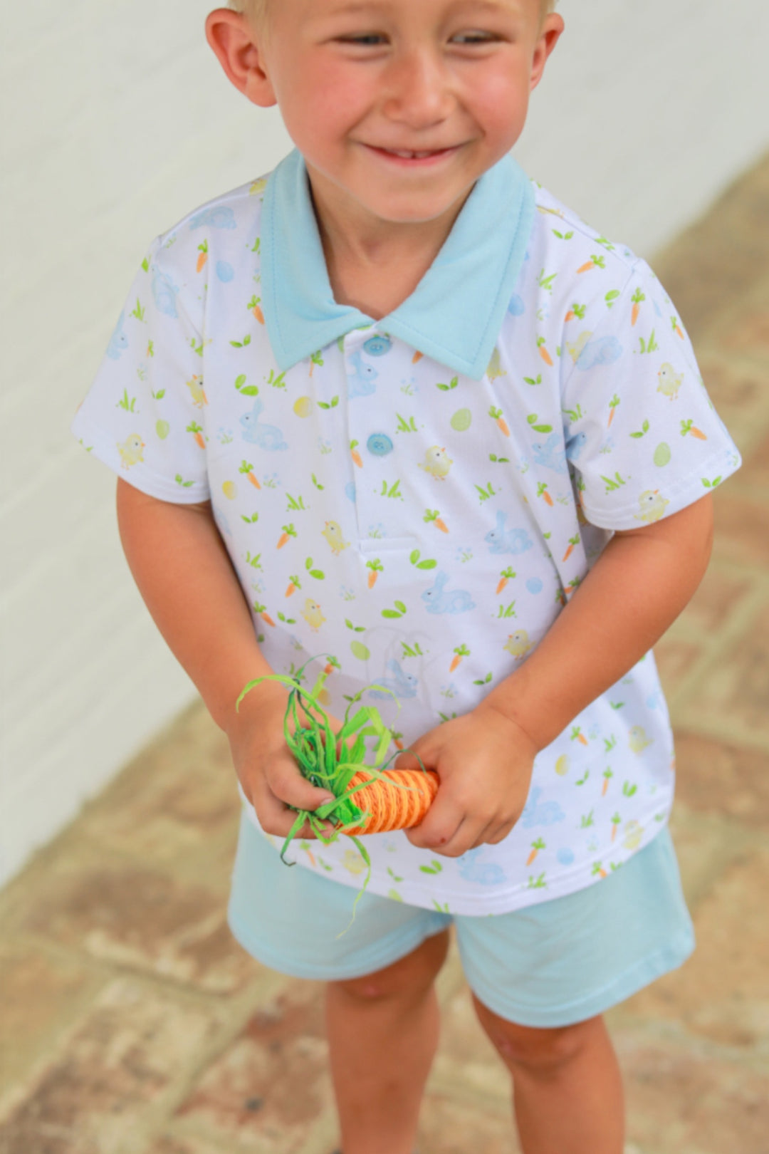 Cottontail Polo Blue Boys Short Set *PRE-ORDER