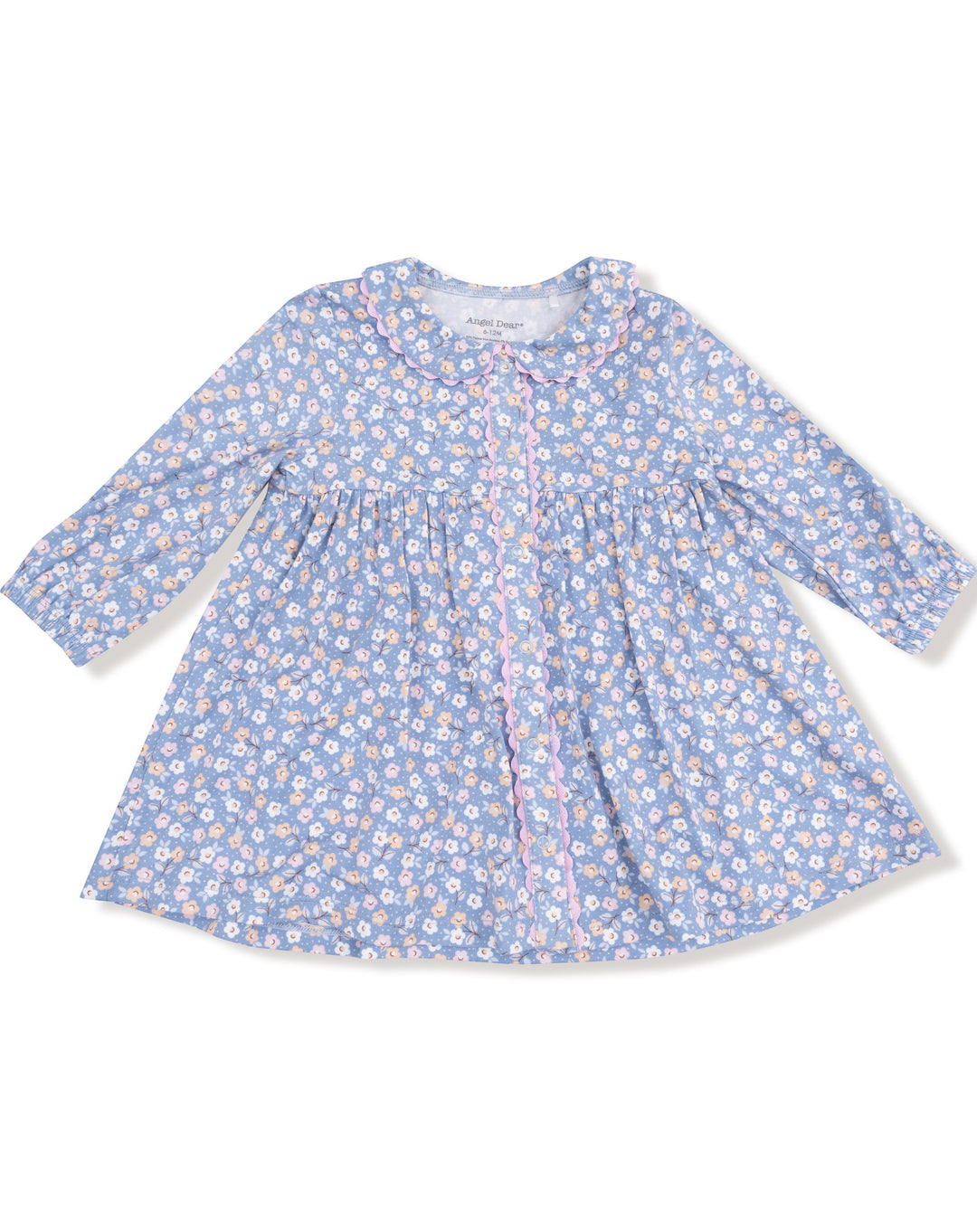Country Girl Floral - Simple L/s Peter Pan Collar Dress + Diaper Cover