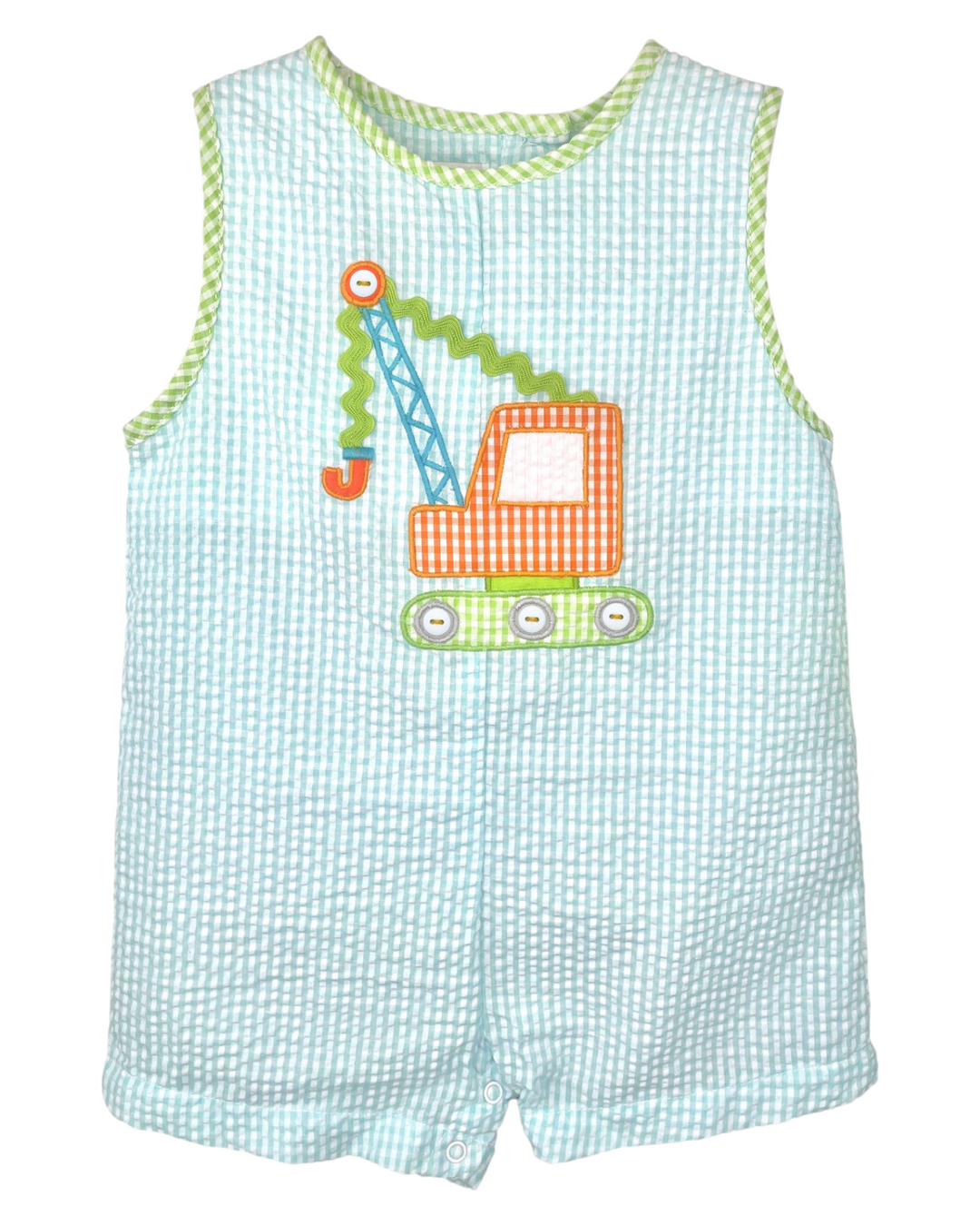 Crane Applique Boys Aqua Seersucker Jon Jon, Shop That Store,  front
