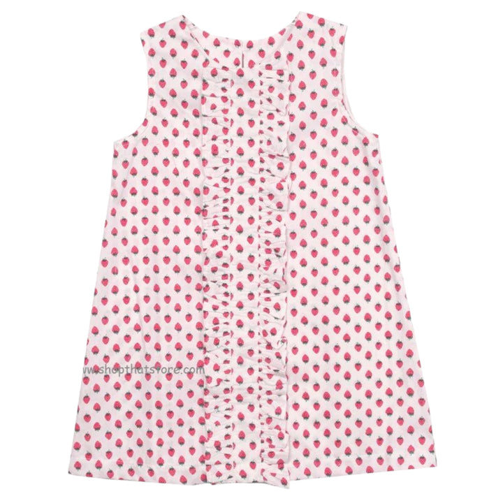 Anvy Kids Pink Strawberry Dress - ShopThatStore.com