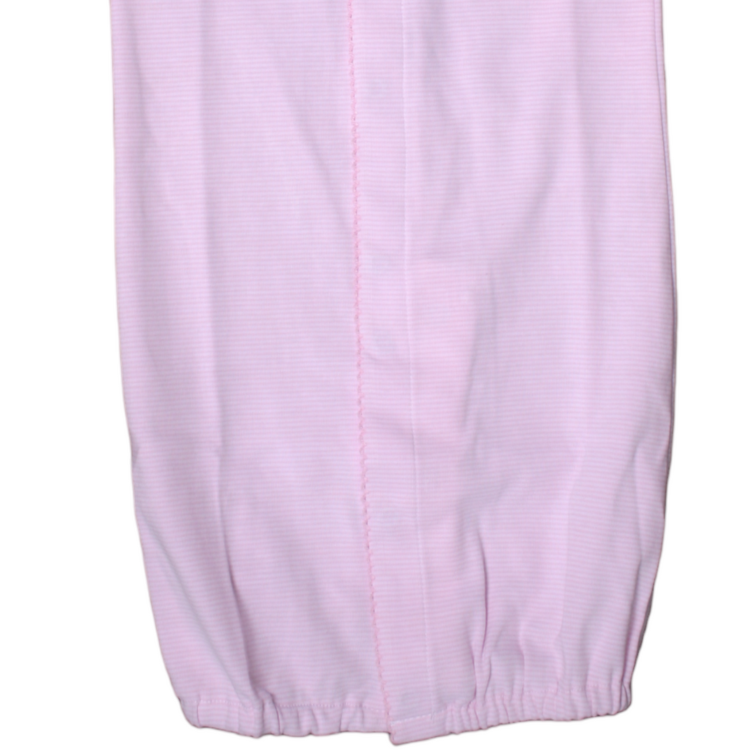 Pink Stripes Converter Girl's Gown, close up 2