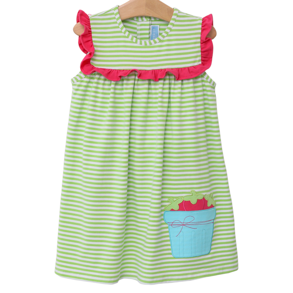 Strawberry Patch Lime Green Dress, front