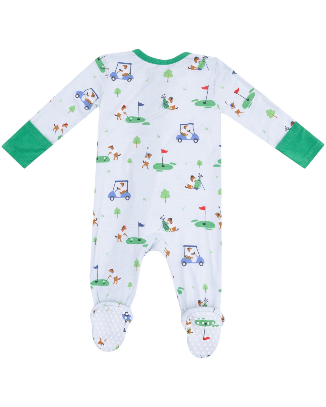 Dog Gone Golf - Blue - 2 Way Zipper Footie, That Store, back