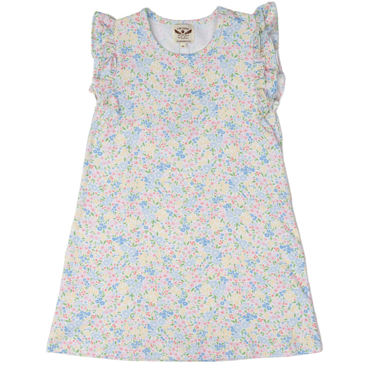 Daisy Blue Floral Dress at shopthatstore, close up 2
