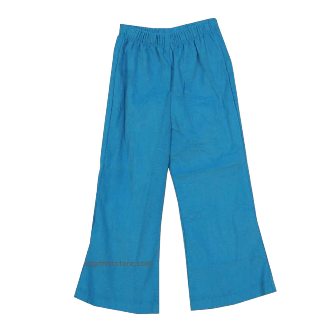 That Store Flare Corduroy Pants Turquoise ShopThatStore, front