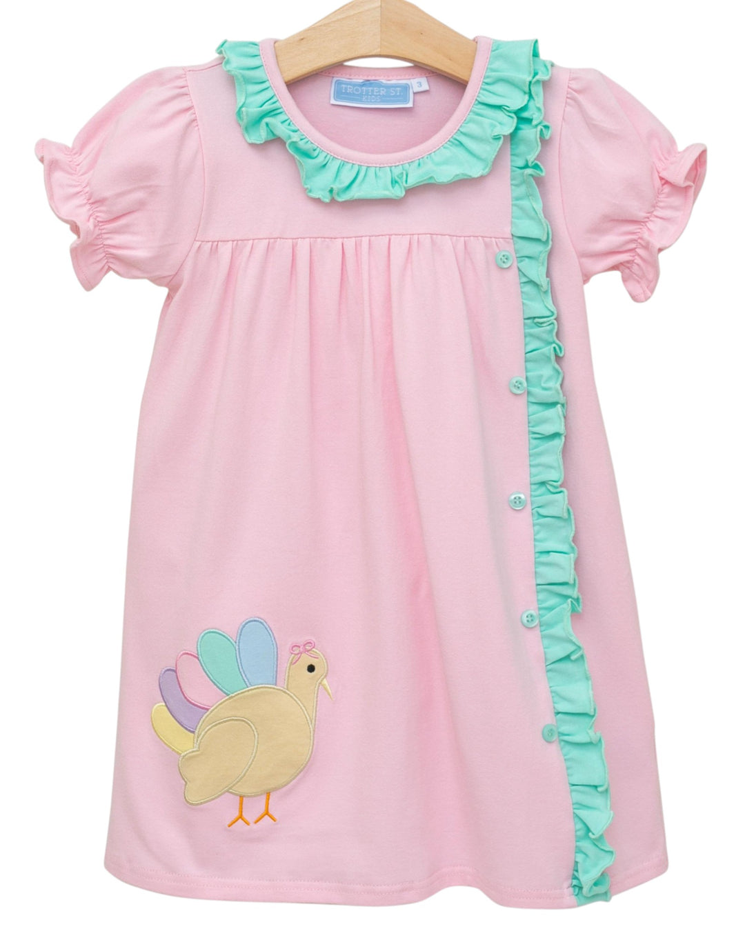 Turkey Pink Ruffle Dress