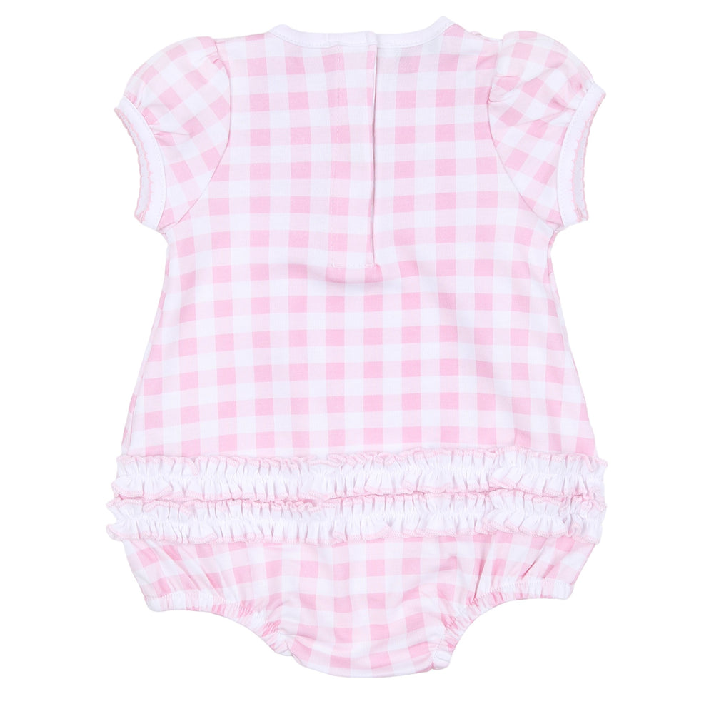 Baby Check Pink Girls Bubble, back