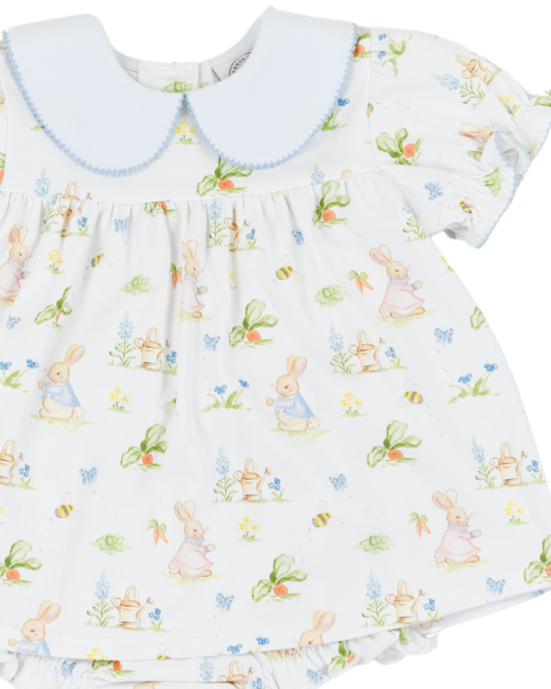 Easter Girls White and Blue Bloomer Set, That Store, close up
