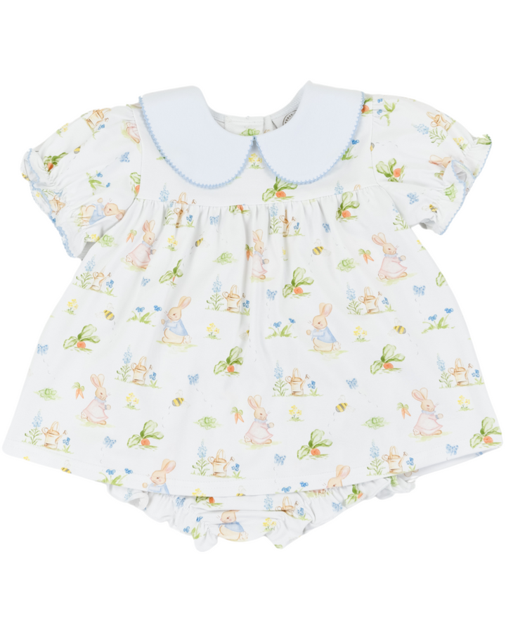 Easter Girls White and Blue Bloomer Set, That Store, front