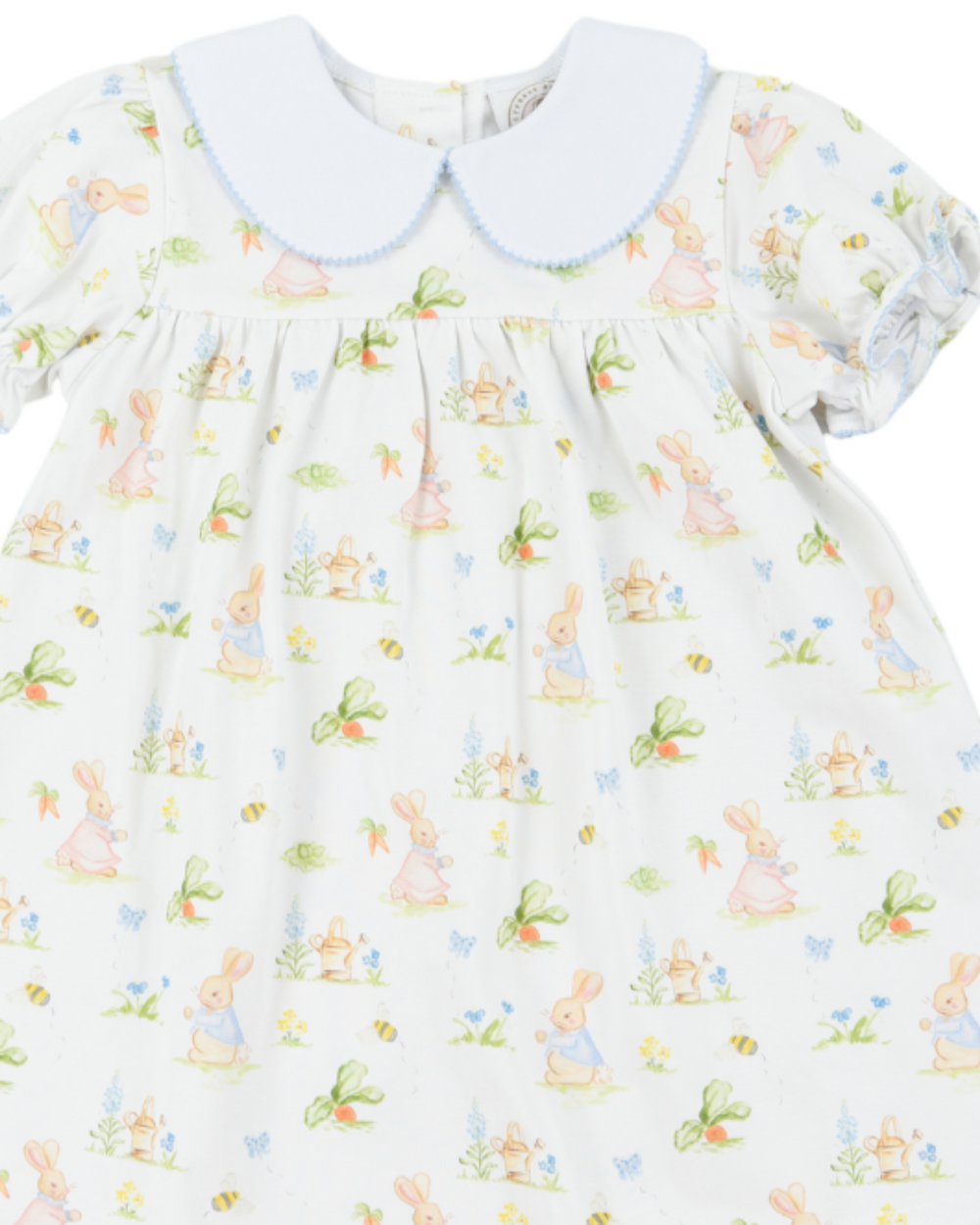 Easter Girls White and Blue Dress, That Store, close up