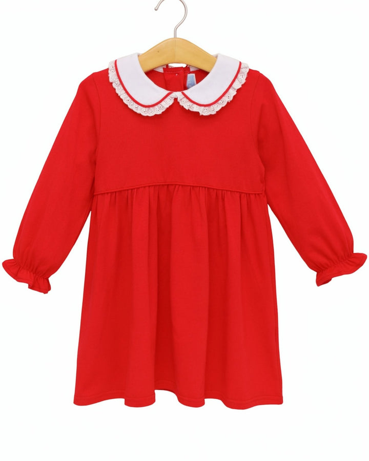 A bright red long-sleeve children&
