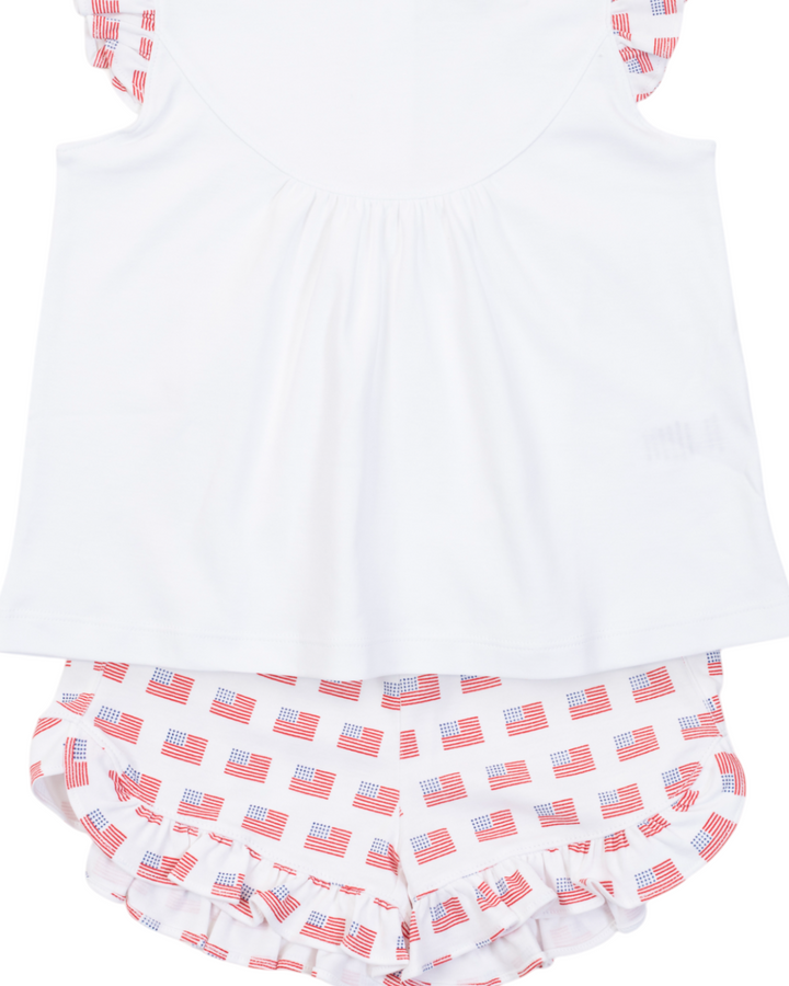 Ella Girls' Short Set -American Flag, Shop That Store, close