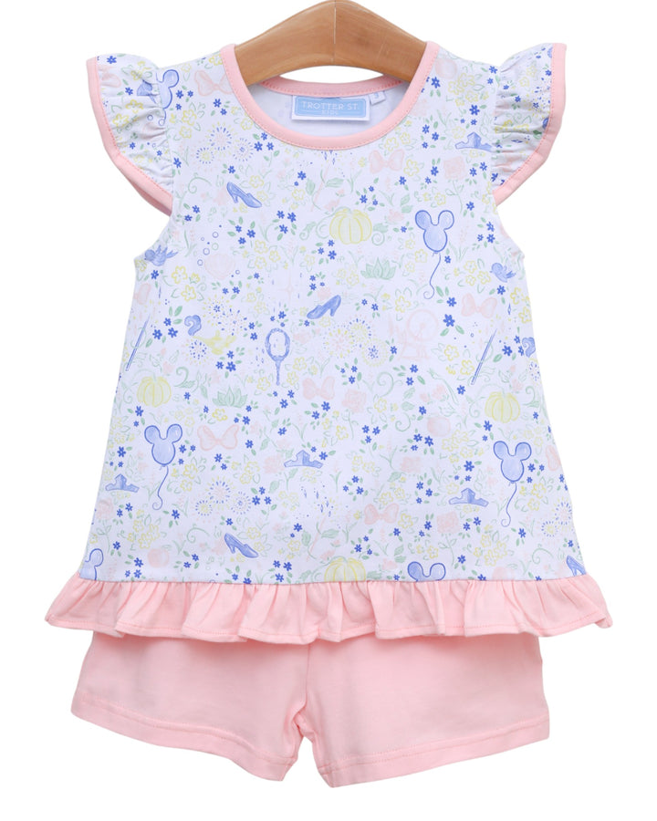 Enchanted Pink Girls Short Set, Shop That Store, front
