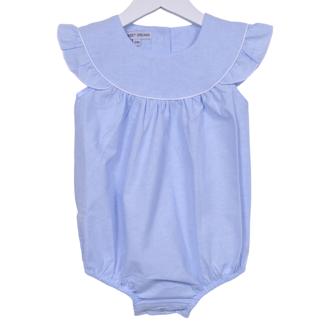 Blue Chambray Girls Bubble, front