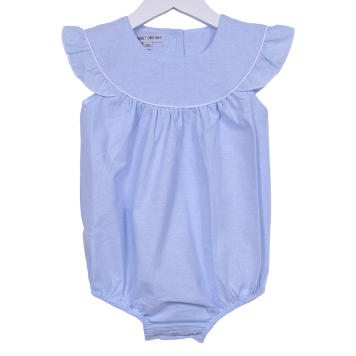 Blue Chambray Girls Bubble, front