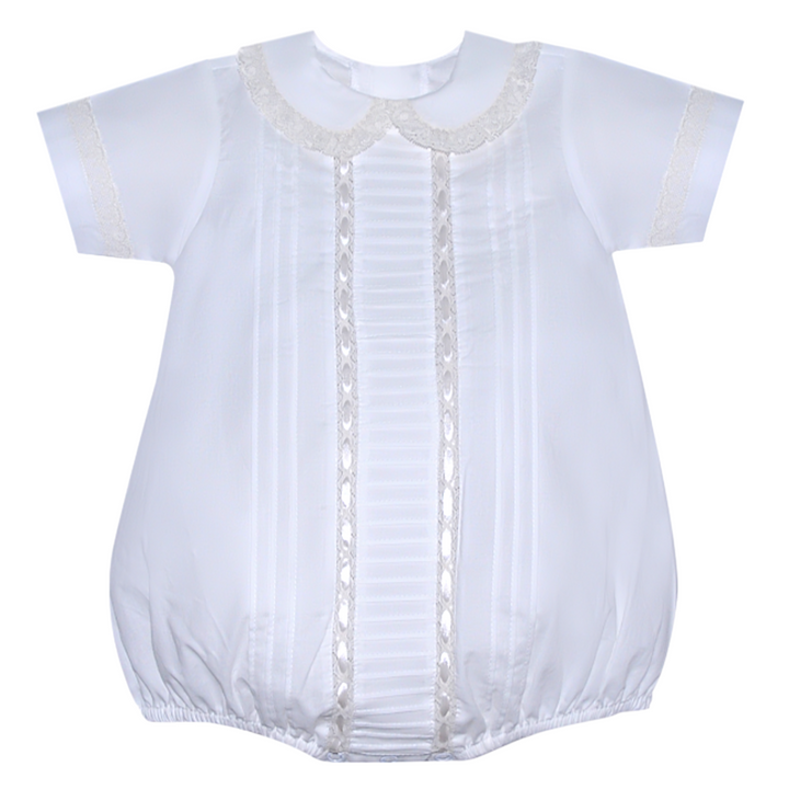 Davis White with Ecru Lace Bubble, front