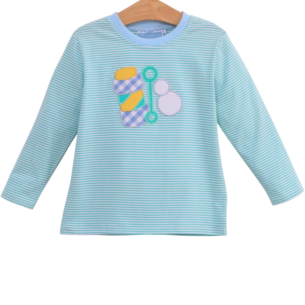 Bubbles Blue Stripe Shirt, front