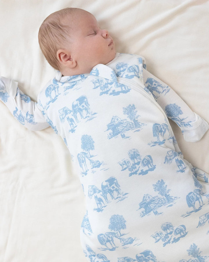 Farm Toile - Blue - Sleep Bag, That Store, baby