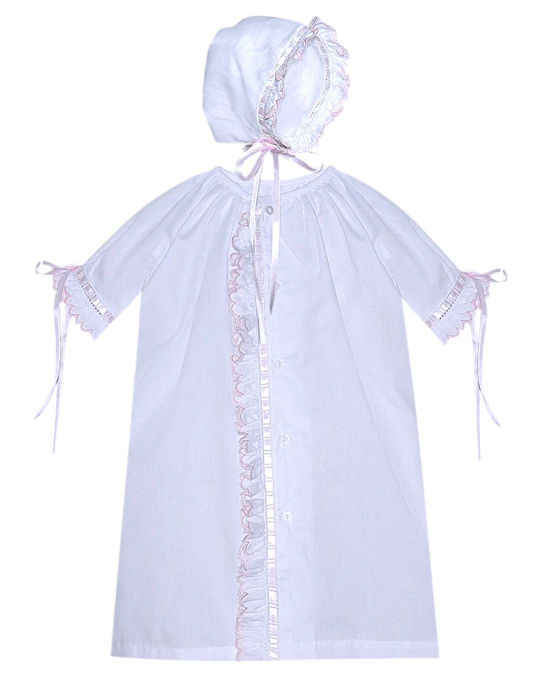 Finn Scallop Ruffle White with Pink Daygown, That Store, front