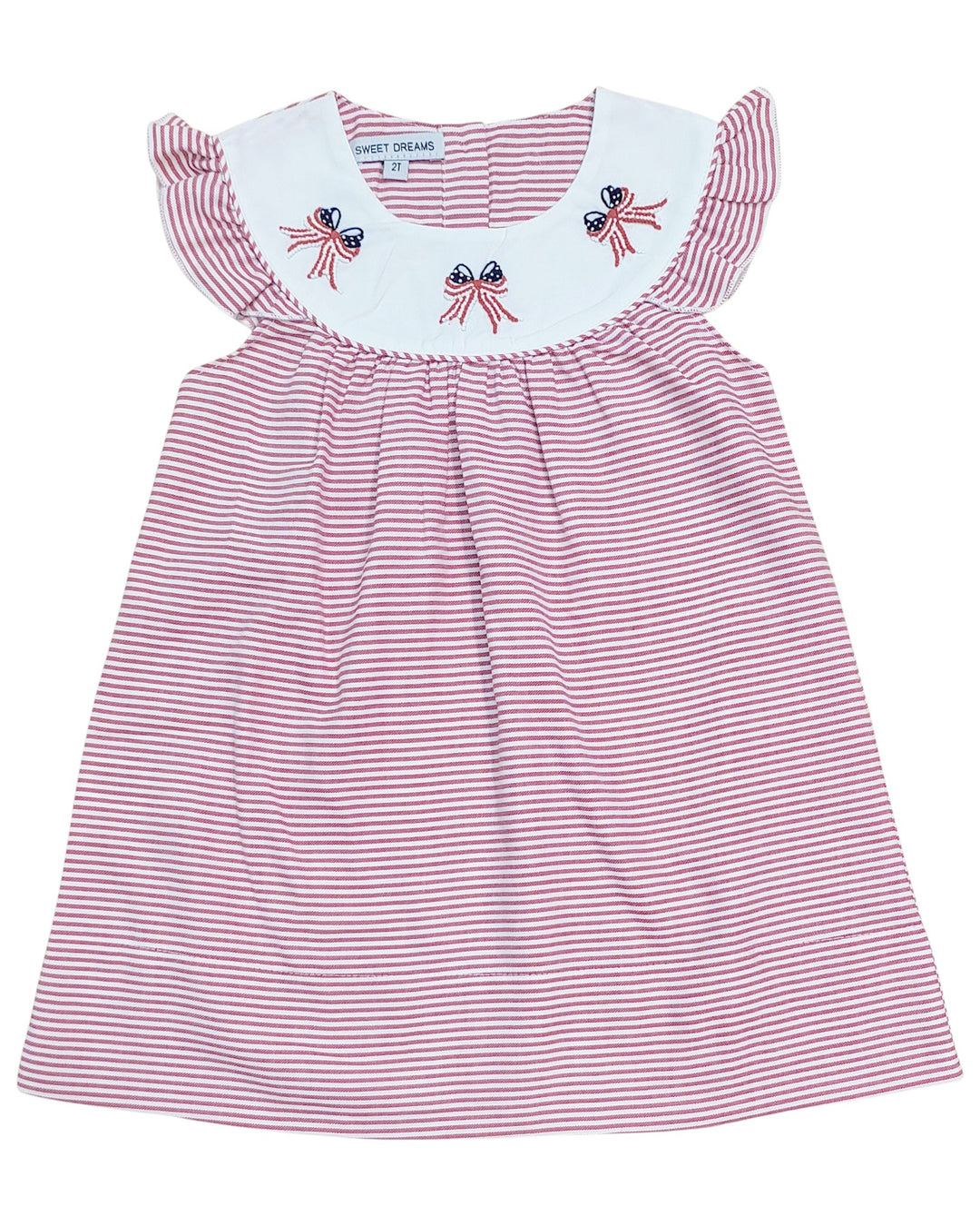 Bow Flags Embroidered Red Stripe Dress That Store Bow Flags Embroidered Red Stripe Dress That Store