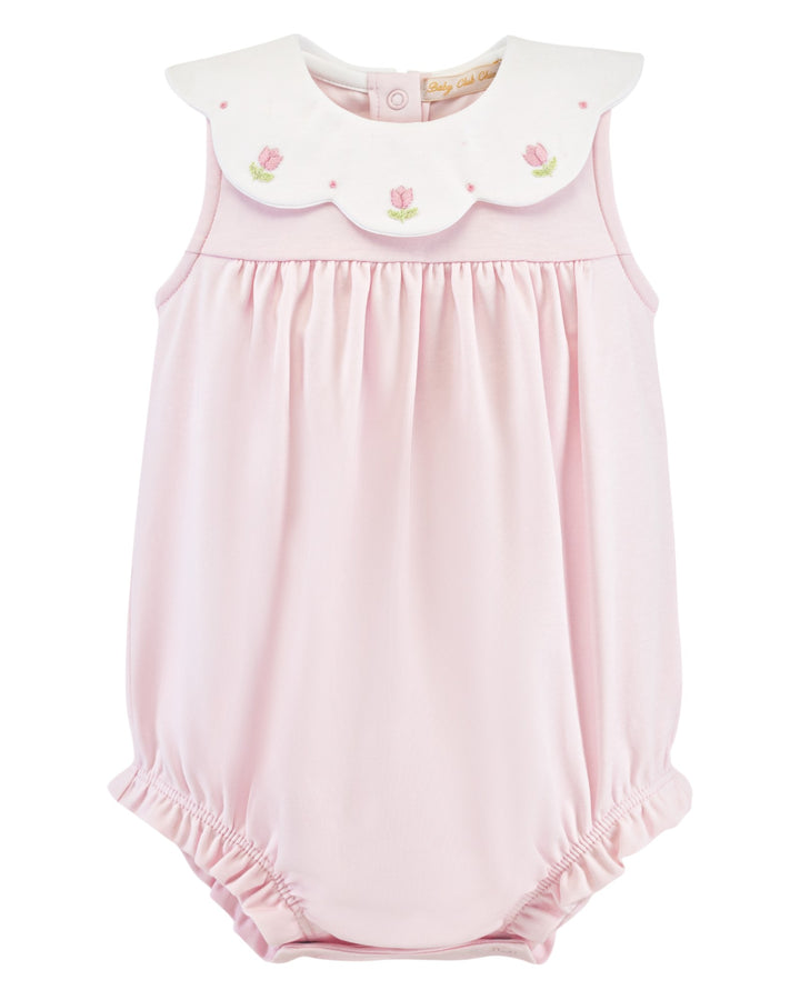 Flower Embroidered Pink Girls Bubble, That Store, front