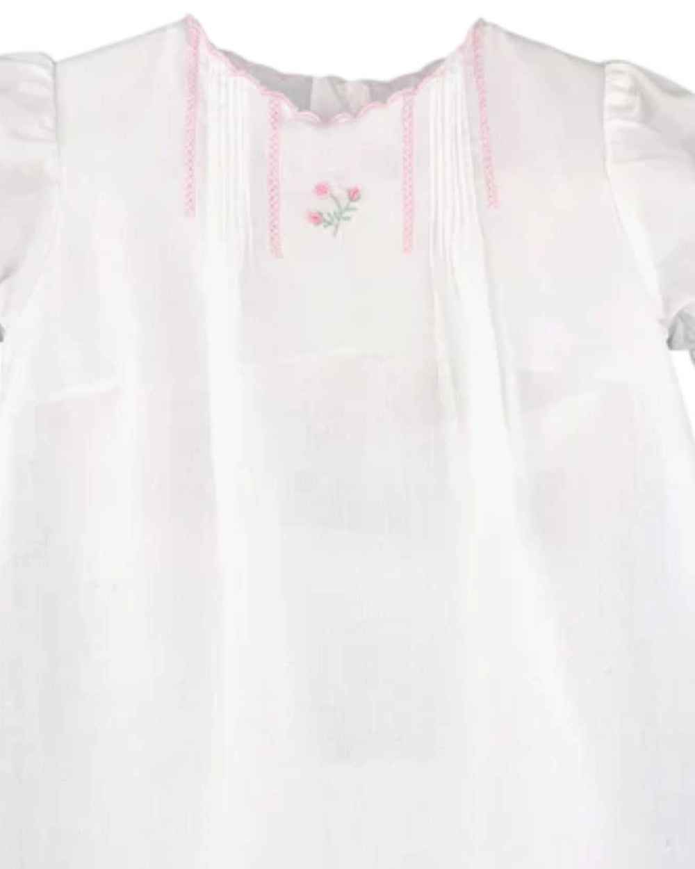 Flower Embroidered White Heirloom Girls Daygown, That Store, close