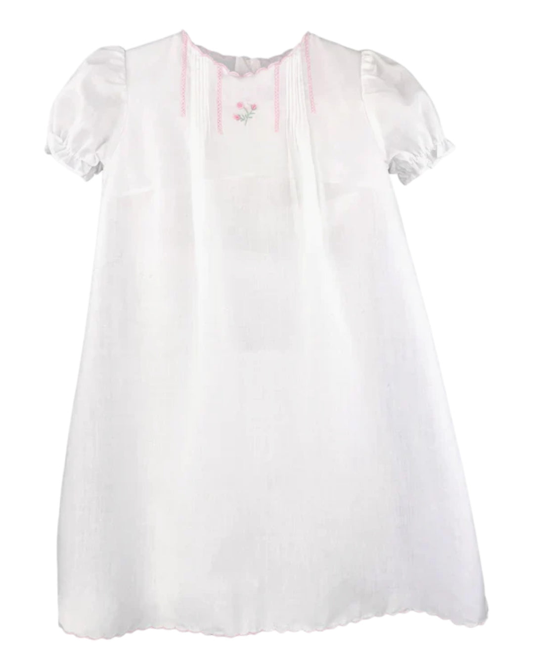 Flower Embroidered White Heirloom Girls Daygown, That Store, front