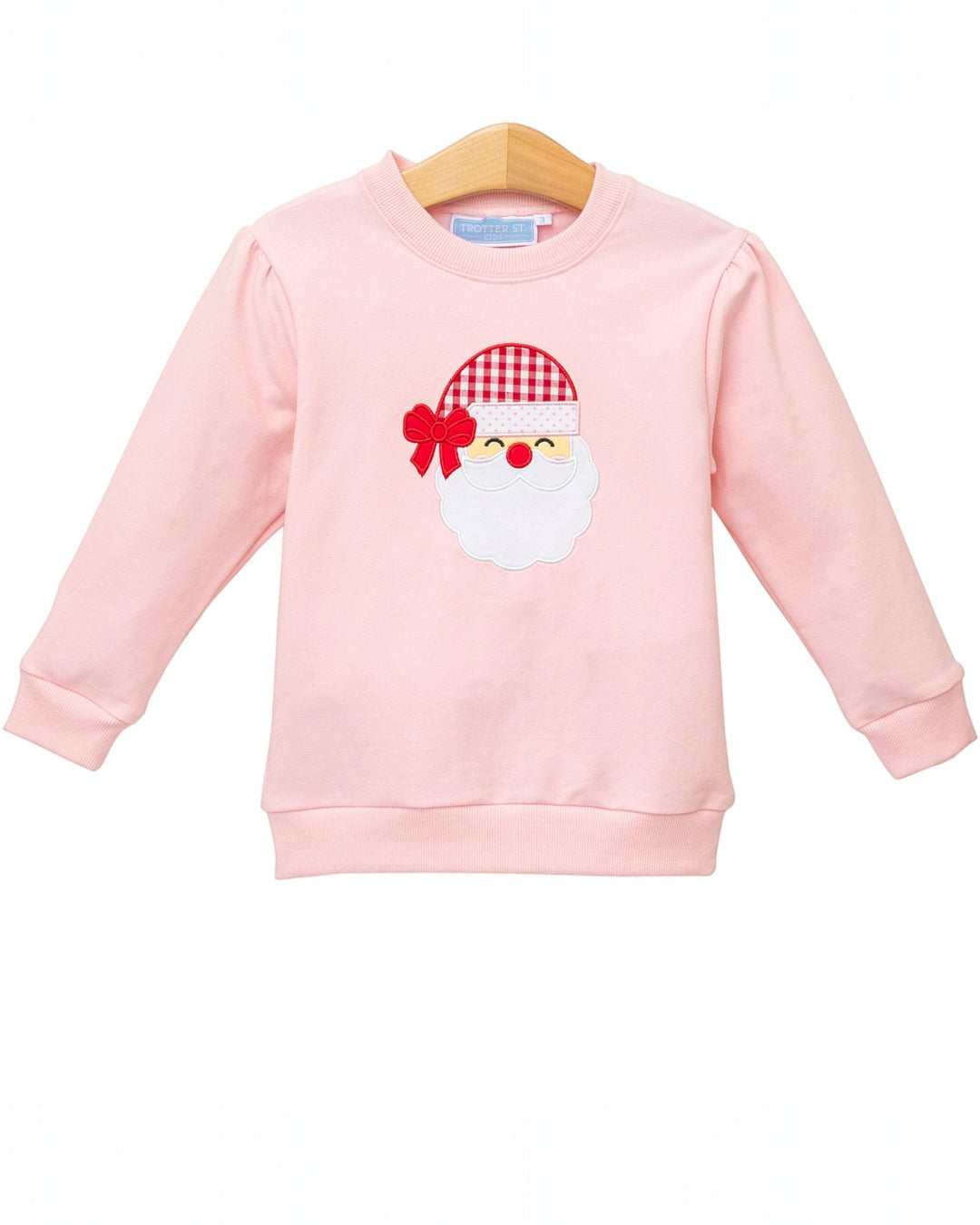 Pink sweatshirt with a cartoon character on a white background
