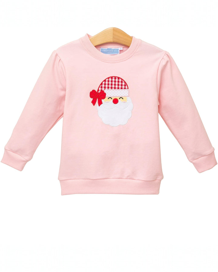 Pink sweatshirt with a cartoon character on a white background