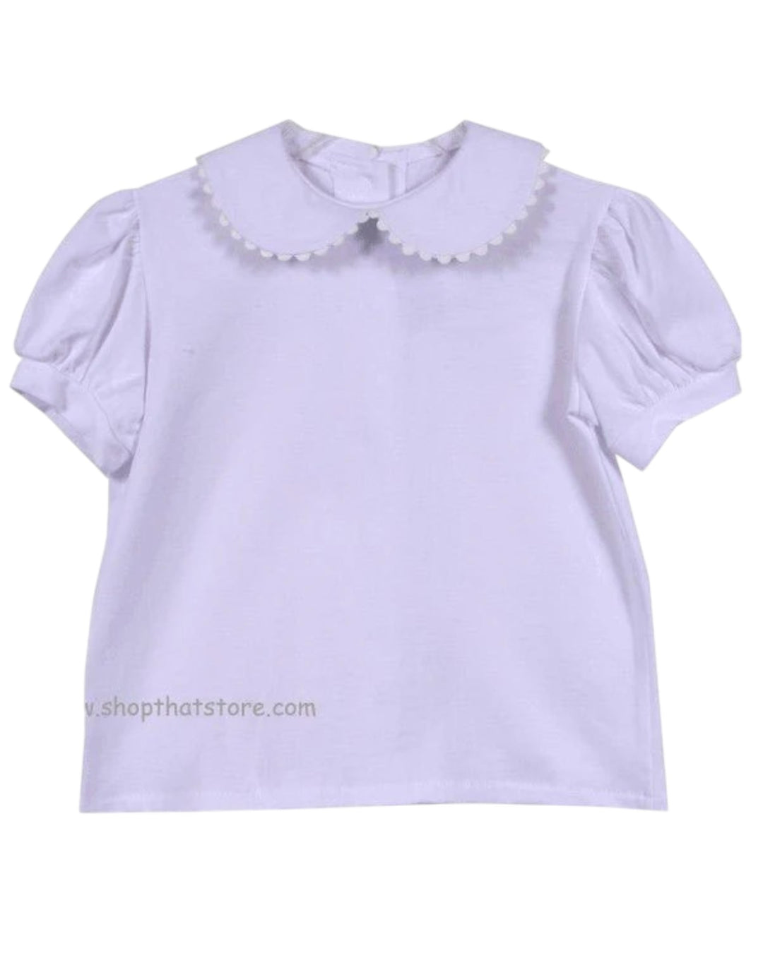 Funtasia Too Knit Short Sleeve Ric Rac Blouse, That Store, front