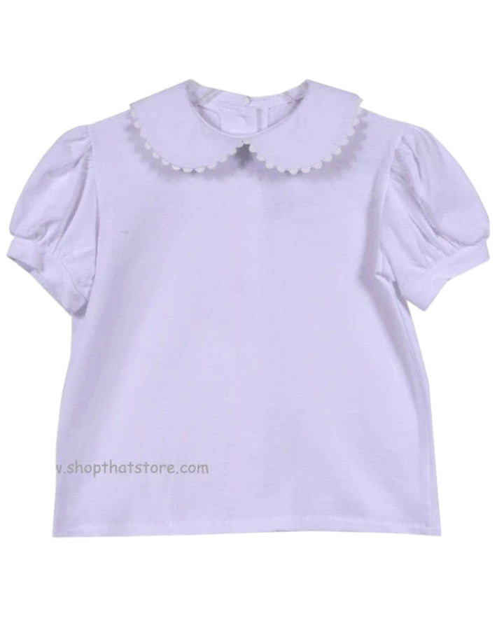 Funtasia Too Knit Short Sleeve Ric Rac Blouse, That Store, front