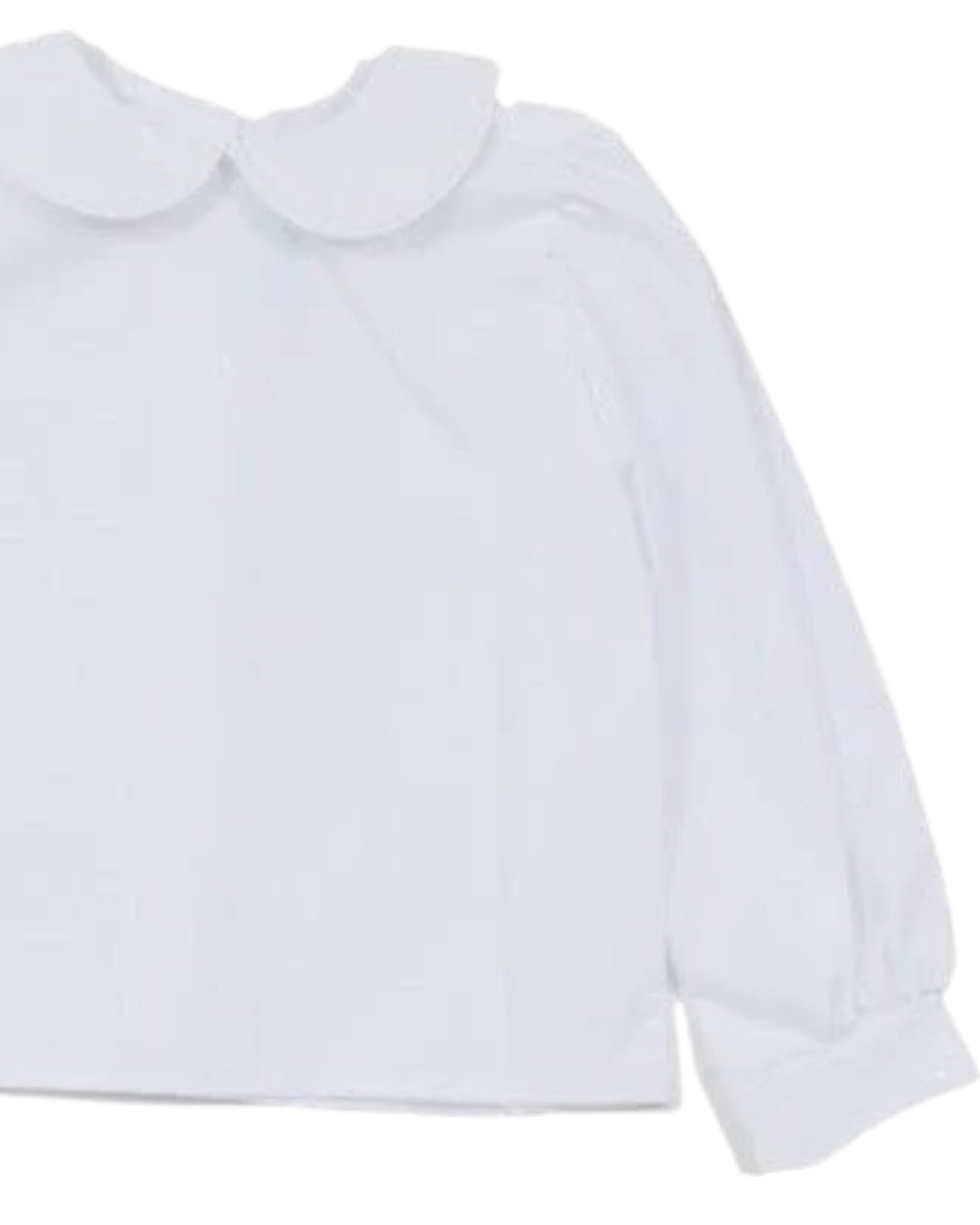 Funtasia Too Long Sleeve White Girl's Blouse, That Store, close up