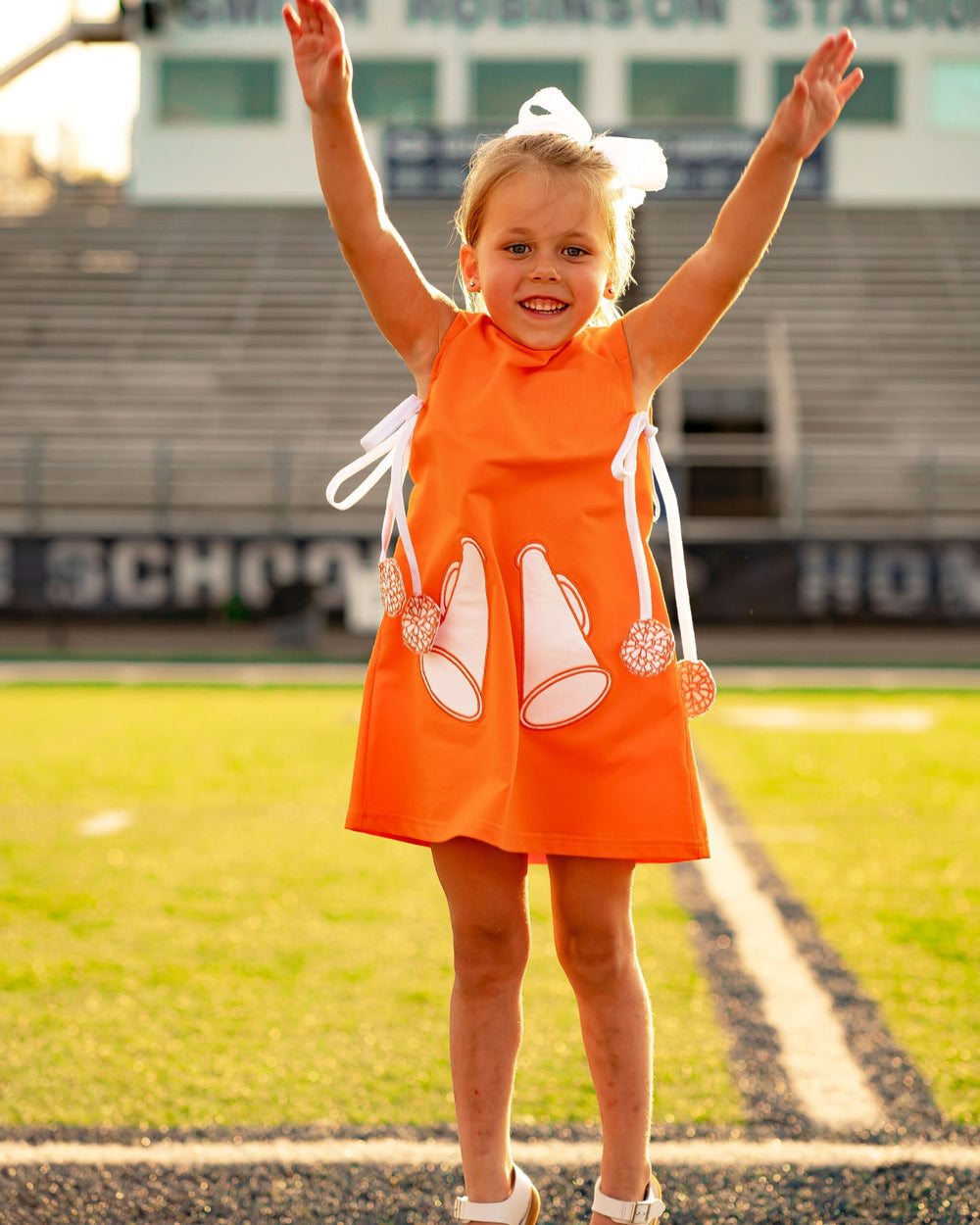 orange dress game day Emily Orange Game Day Dress Give Her Six